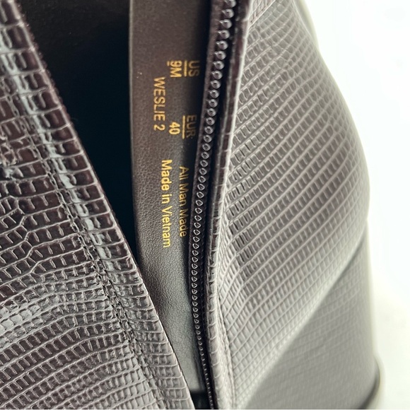 Sam Edelman Weslie Point Toe Wedge Embellished Buckle Ankle Boots Women's Size 9 - Picture 9 of 10